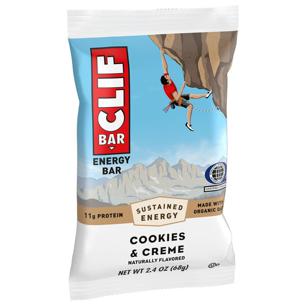 Barres énergétiques protéinées CLIF BAR, Cookies & Creme, Non-OGM 2,4 oz