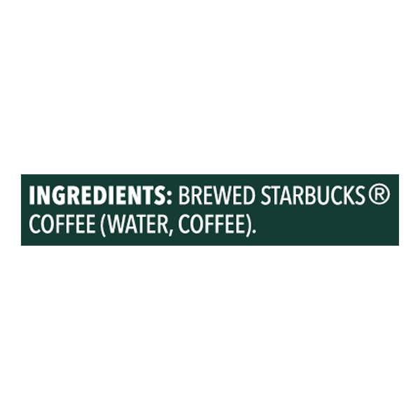 Café glacé noir torréfié foncé non sucré de Starbucks
