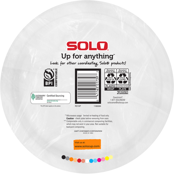 SOLO Any Day 10-Inch Paper Plates