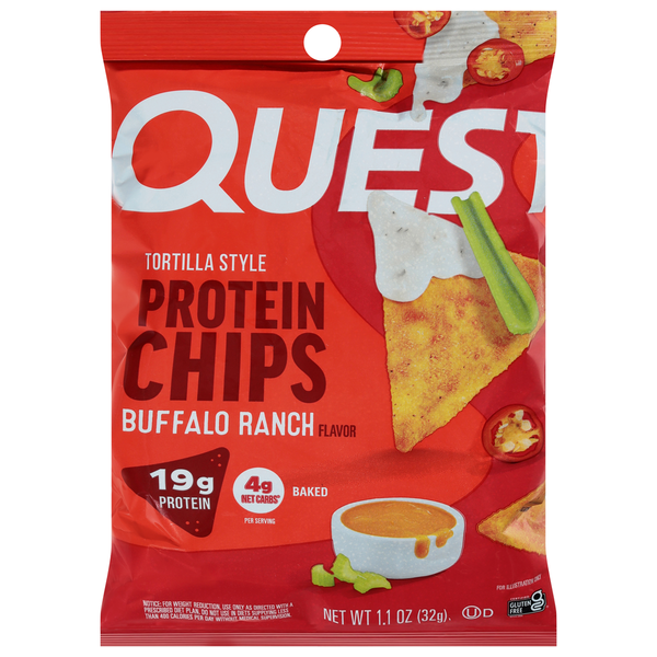 Quest Tortilla Style Sabor a Buffalo Ranch Chips de Proteína