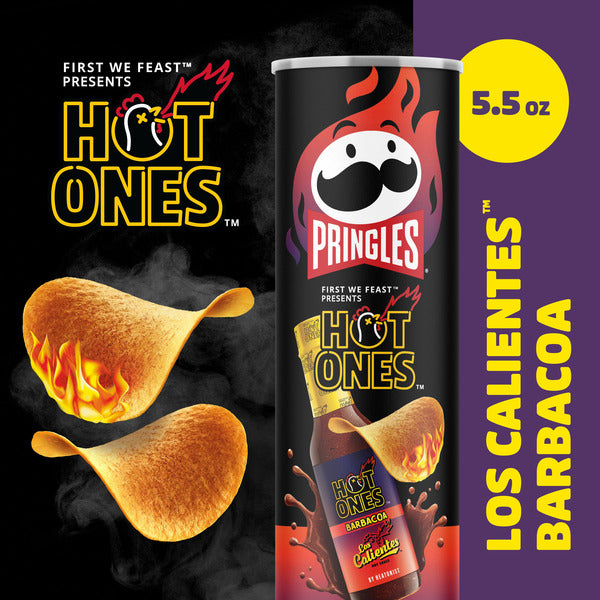 Pringles Hot Ones Barbacoa Chips de Pomme de Terre - 155 g