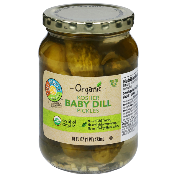 Full Circle Baby Dill Pickles - Kosher