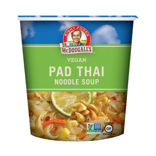 Taza de sopa de fideos Pad Thai de Dr. McDougall