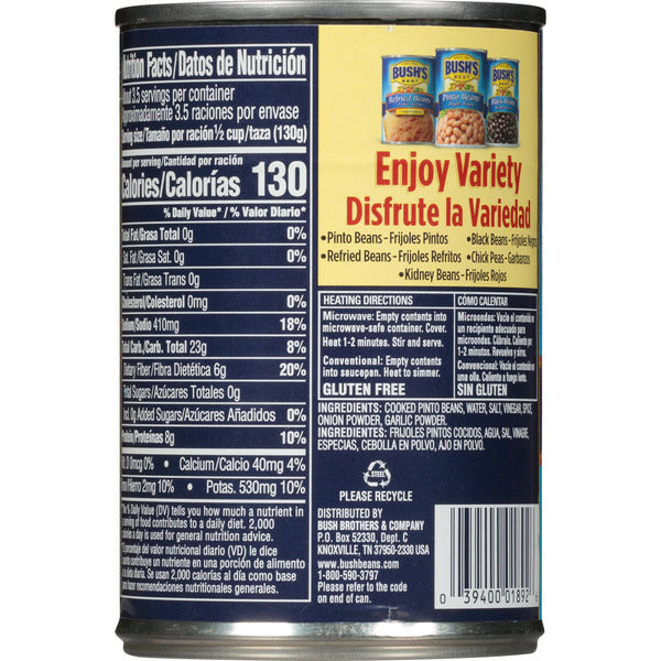 Haricots Refrits Bush's Best - Sans Graisse