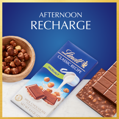Barra de Chocolate con Avellanas Lindt Receta Clásica