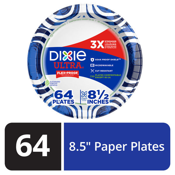 Assiettes en papier DIXIE de 8,5 pouces - Solution de restauration polyvalente