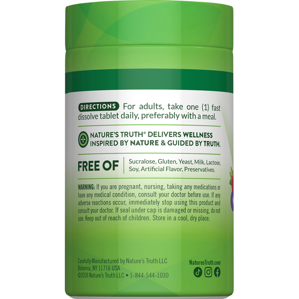 Vitamin B-12 de Nature's Truth, 5 000 mcg Comprimés