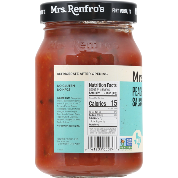 Salsa de Durazno de Mrs. Renfro - Delicia de Sabor Suave