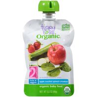 Purée de pomme, courgette, épinards et fraises bio Tippy Toes