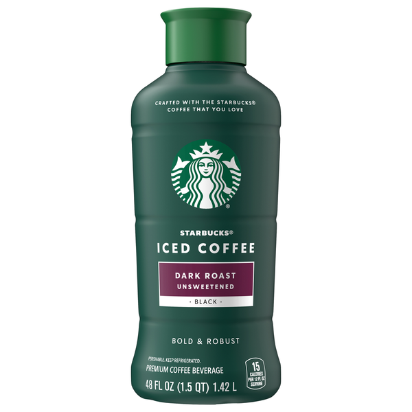 Café glacé noir torréfié foncé non sucré de Starbucks