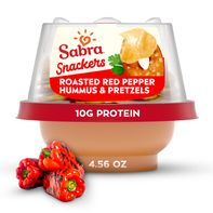 Sabra Hummus with Pretzels, Roasted Red Pepper