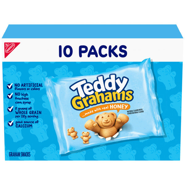 TEDDY GRAHAMS Honey Graham Snacks - 10 oz Kids Snack Packs
