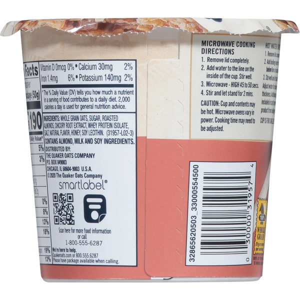 Avoine Instantanée Quaker avec Miel et Amandes