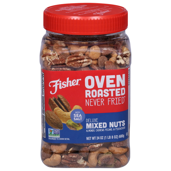 Fisher Deluxe Mixed Nuts with Sea Salt - Oven Roasted