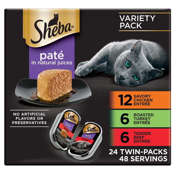 SHEBA Perfect Portions Comida Húmeda para Gatos Pack de Variedad - 24 Contenidos
