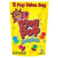 Paquete de Fiesta Ring Pop - Divertidos Lollipops para Mayores de 4 Años