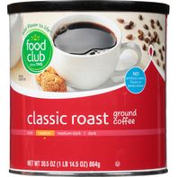 Food Club Ground Coffee, Medium Classic Roast