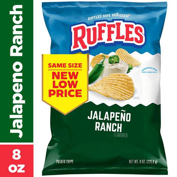 Ruffles Jalapeno Ranch Flavored Potato Chips