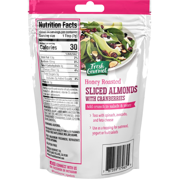 Almendras Tostadas con Miel y Arándanos Frescos Gourmet