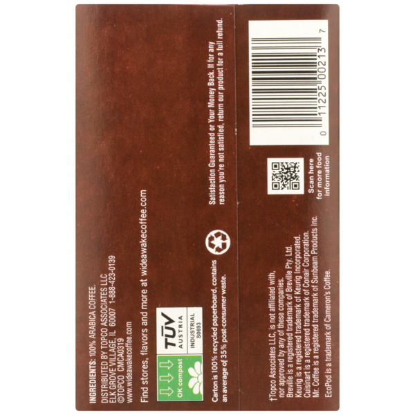 Wide Awake Medium Roast Donut Shop Blend Coffee Pods