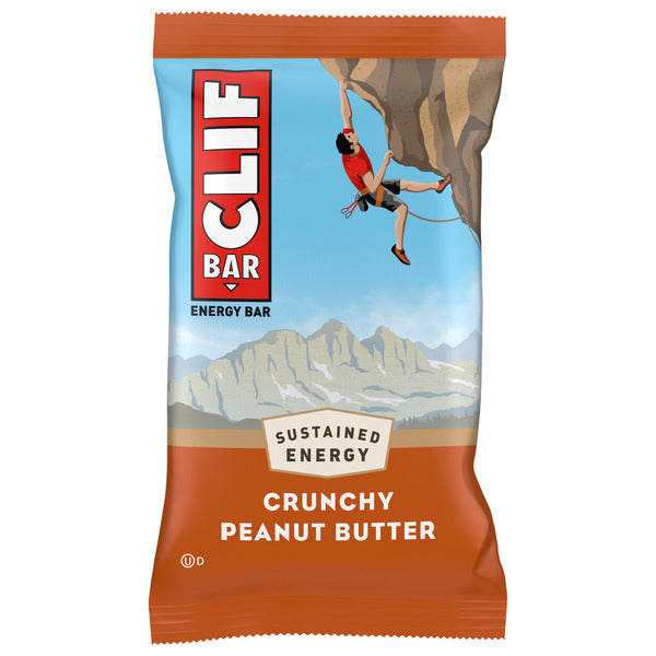 CLIF BAR Crunchy Peanut Butter Energy Bar - Proteína a Base de Plantas