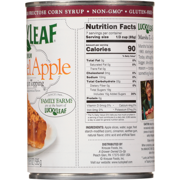 Relleno de Fruta de Manzana con Caramelo Lucky Leaf
