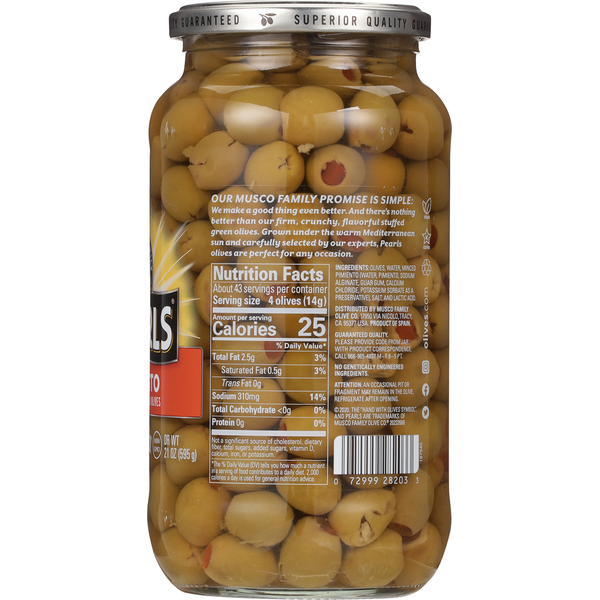 Aceitunas Manzanilla Rellenas de Pimiento Pearls
