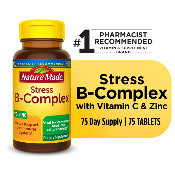 Nature Made Stress B-Complex with Vitamin C & Zinc Tablets