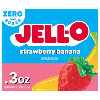 Gelatina Jell-O Zero Azúcar Sabor Fresa Banana
