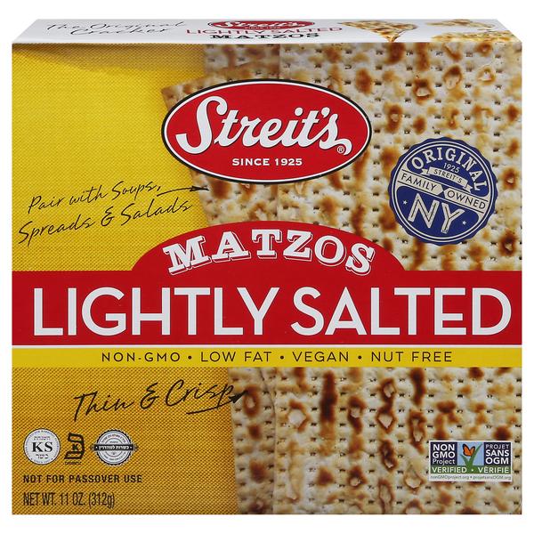 Matzos de Streit's, ligeramente salados