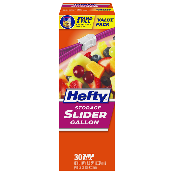 Bolsas de Almacenamiento Hefty con Cierre deslizante