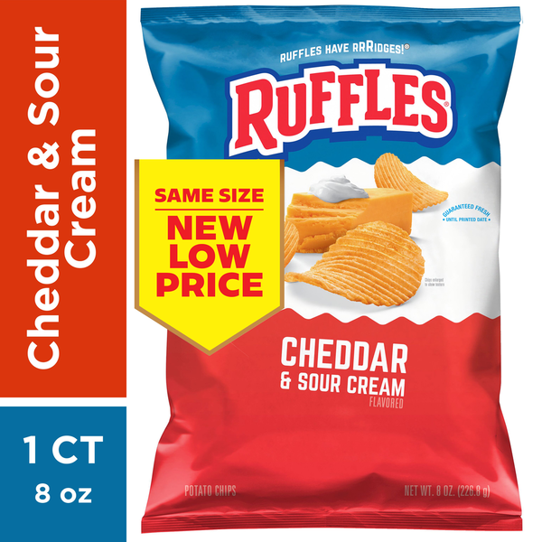 Ruffles Cheddar y Crema Agria Papas Fritas