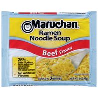 Maruchan Ramen Noodle Soup, Less Sodium Beef, 3 oz