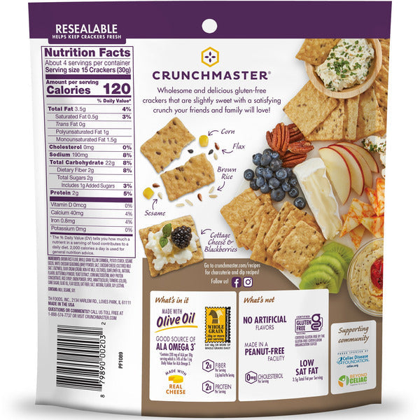 Crackers multi-grains au cheddar blanc vieilli Crunchmaster