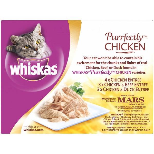 Paquete de Variedad de Pollo Whiskas Purrfectly