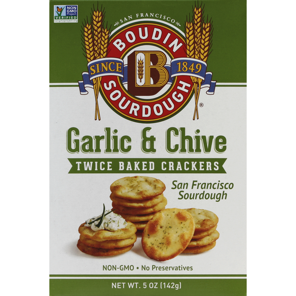 Galletas Boudin, Ajo y Cebollino, Doble Horneadas