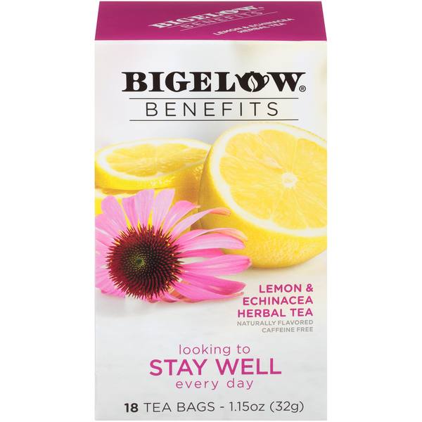 Bigelow Herbal Tea, Caffeine Free, Lemon & Echinacea