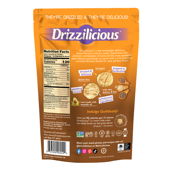 Drizzilicious Mini Rice Cake Bites - Salted Caramel