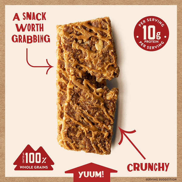 Barras de Granola Crujientes de Mantequilla de Maní Kodiak