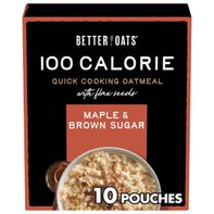 Better Oats 100 Calories Érable & Sucre Brun Flocons Instantanés