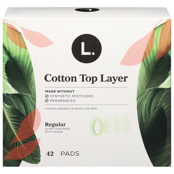 L. Thin Pads with Wings - Regular Cotton Top Layer