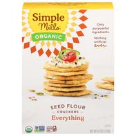 Simple Mills Organic Seed Flour Crackers, Everything Flavor