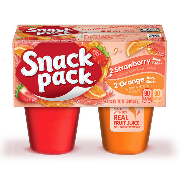 Snack Pack Gels Juteux Saveur Fraise et Orange