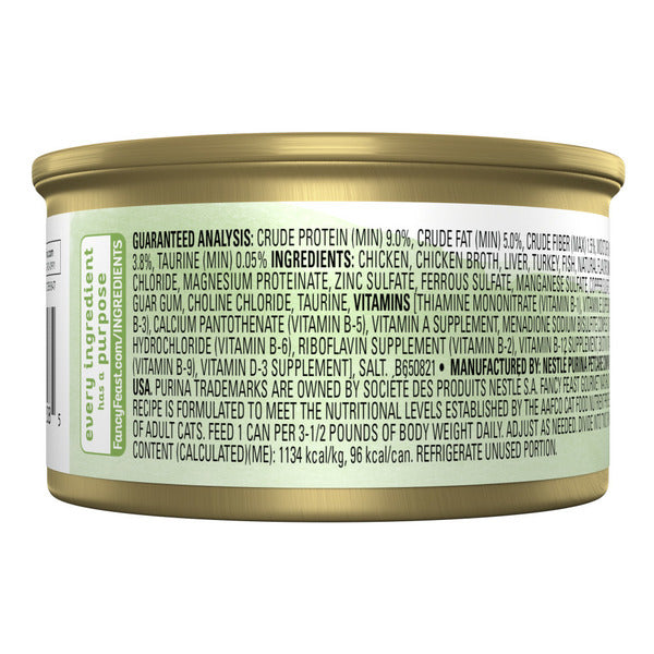 Purina Fancy Feast Grain Free Wet Cat Food - Poulet blanc