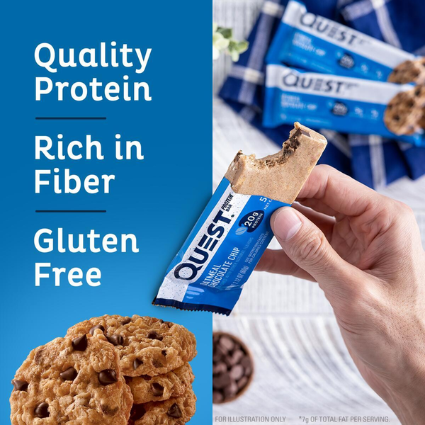 Quest Protein Bar - Oatmeal Chocolate Chip Flavor