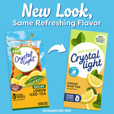 Mezcla de Bebida en Polvo de Té Helado de Limón Descafeinado Crystal Light