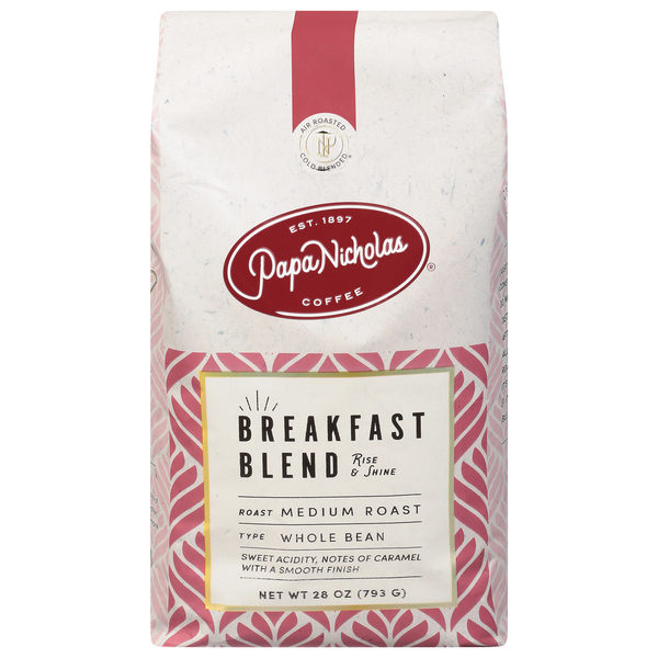 PapaNicholas Whole Bean Medium Roast Breakfast Blend Coffee