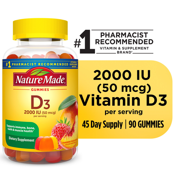 Nature Made Vitamin D3 2000 IU Gummies