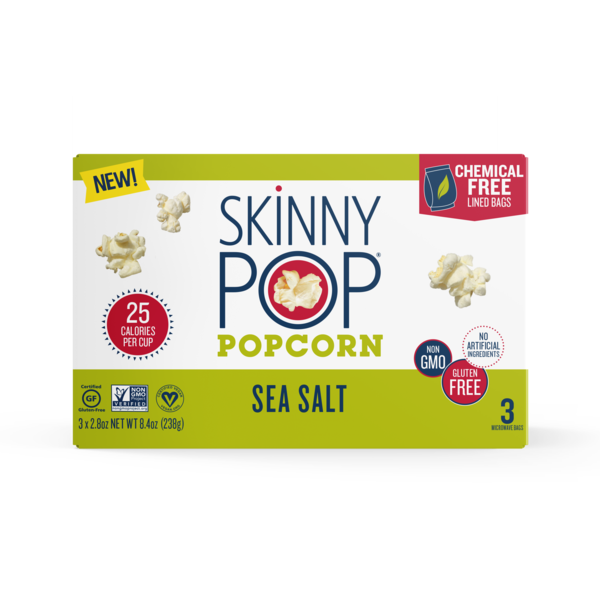 Popcorn au micro-ondes SkinnyPop, sel de mer