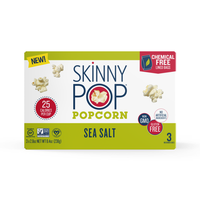 Palomitas de Maíz SkinnyPop para Microondas, Sal Marina